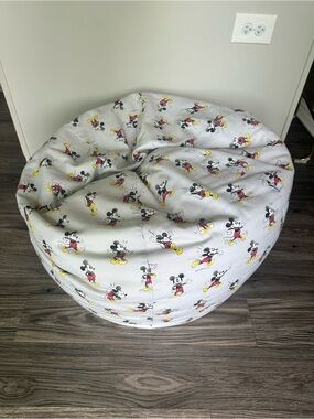 Pottery Barn Kids Mickey Mouse Print Bean Bag Chair